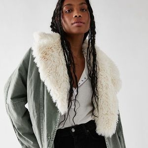 Free People Lolo Jacket Army Green size Medium